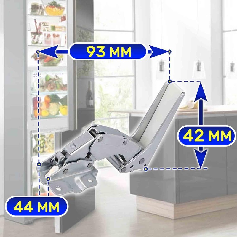 Kit 2 Pieces Integrated Fridge Door Hinges Top and Bottom