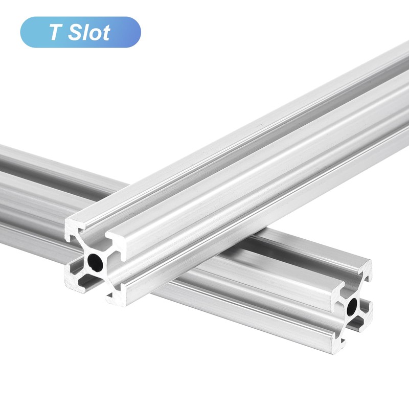 sourcing map 2020 T Slot Aluminum Extrusion 250mm(9.8 Inch) Silver