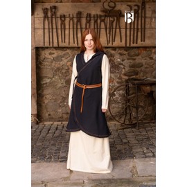 Burgschneider - Wrap Dress Dala Cotton - Black (XXL/XXXL, Unisex, Cotton) Medieval Fantasy - Maiden