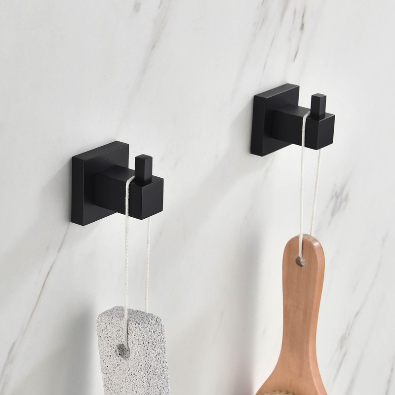 KIBI Cube Bathroom Towel Hook | 3-Pack Wall Mounted Robe