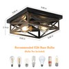 DIKAIDA 2Pack Rustic Flush Mount Ceiling Light Fixture, Modern Farmhouse