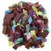 200g Iridescent Glass Mosaic Tiles, 270 Pieces, 4 Shapes, Mixed