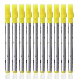 MAKUANG Yellow Dry Erase Markers Pens,Yellow Chalk Markers for Chalkboards, Signs, Windows, Blackboard,Glass,Reversible Dual-Tip Design Glass Blackboard Pens(Yellow, 10 Pack)