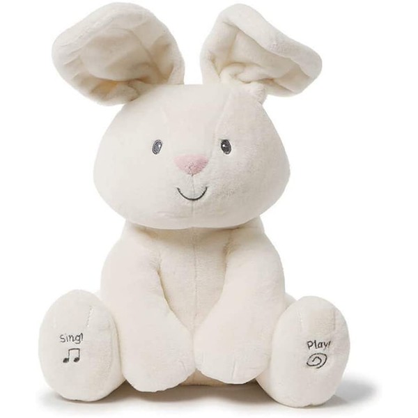 Baby GUND Flora The Bunny Animated Plush Stuffed Animal Toy, Cream, 12"