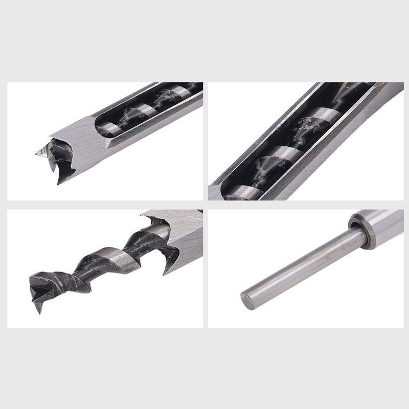 4PCS Woodworking Square Drill Bits Set HSS Wear Resistant 1/4in