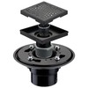 Matte Black Shower Drain with Flange, HIDROP SUS 304 Stainless