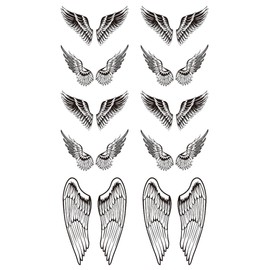 THE FANTASY hm1065 Tattoo Sticker Wings Feather