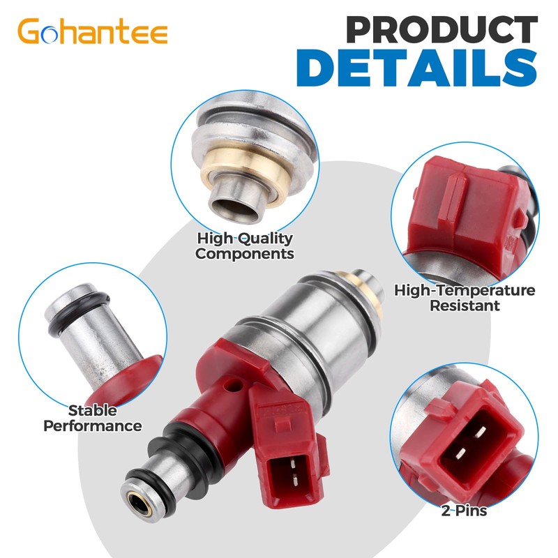 gohantee Fuel Injectors 16600-86G00 Replacement for Nissan Pickup 2.4L 1995