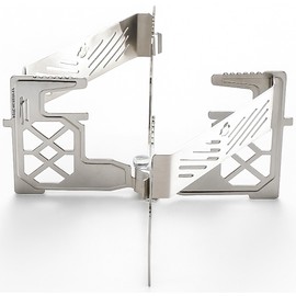 Camping Moon (キャンピングムーン) Alcohol Burner Multi-Cross Stand Stainless Steel Cross Stand Alcohol Burner Compact Mini Windshield AS-ST+GT-3-DFP