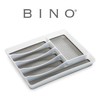 BINO 5-Slot Silverware Organizer - Frosted, Small - Utensil Drawer