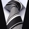 HISDERN Striped Wedding Tie Handkerchief Men's Necktie & Pocket Square