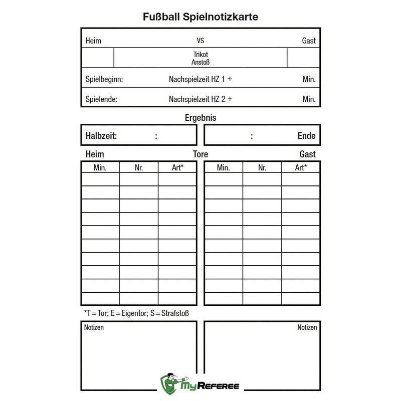 Football Referee's Game Note Cards (Set of 50) New Generation