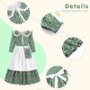 Aoiviss Girls Pioneer Costume Floral Colonial Prairie Dress for Little