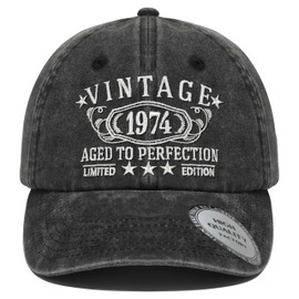 50th Birthday Gifts for Men Women,1974 for 50 Year Old Woman Man Vintage Hat,Parents Turing 50th