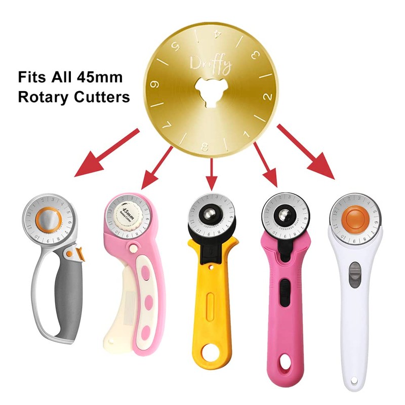 Rotary Cutter Blades 45mm Titanium 5-PACK - fits OLFA, Fiskars