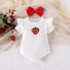 LUVCES Newborn Baby Girl Summer Outfit Ruffle Short Sleeve Romper
