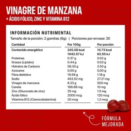 Gummy Life Gomitas De Vinagre De Manzana B12, Zinc Y Mas