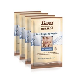 Luvos Moisture Mask with Almond Oil Pack of 4 Cream Mask in Sachet 8 x 7.5 ml