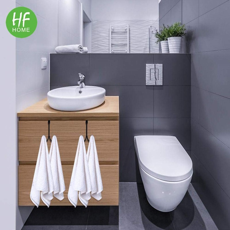 HFHOME 2Packs Over The Door Double Hanger Hooks, Metal Twin