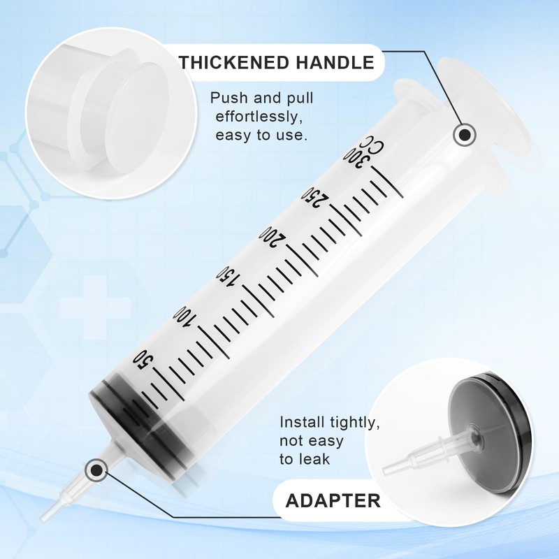 300 ml Large Syringe Plastic, Pet Feeding Syringe Sterile Packaging
