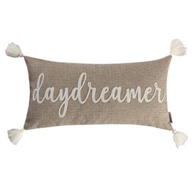 Levtex Home - Mills Waffle - Daydreamer Pillow - Feather Filled - Taupe, Brown, Cream - Pillow Size (12 x 24in.)