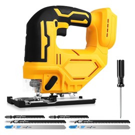 Cordless Jigsaw for DEWALT Electric Jigsaw Cut Off Tool 400W 2900RPM Jigsaw 45° Bevel Cutting 3 Orbital Settings with 6 Replacement Blades for Metal, PVC, Plywood, PVC