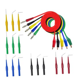 TEHAUX Automotive Test Lead Kit 20pcs Back Probe Set Alligator Clip to Banana Plug 90° 135° Probes