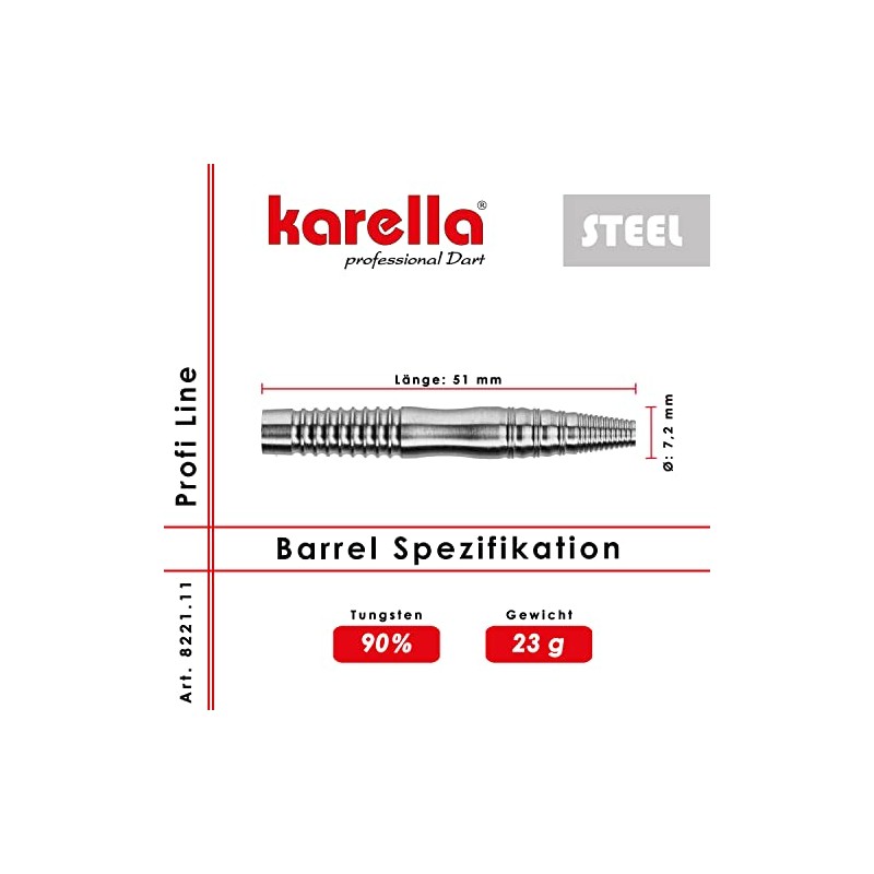 Karella Profi Line PL-11-90% Tungsten Steel Barrel 23 g