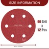 Awutzut 9 Inch 6 Hole Sanding Discs 60 Grit Hook