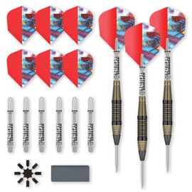 DW Flashback 25g Black Steel Tip Darts, Precision Balanced, Accurate, and Durable - Perfect for Professional and Recreational Players