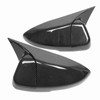 Pair Carbon Fiber Style Mirror Cover Caps Add On Fit