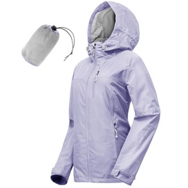33,000ft Packable Rain Jacket Women Lightweight Waterproof Raincoat with Hood Cycling Bike Jacket Windbreaker