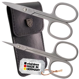 3 Swords Germany - Tijeras para uñas y tijeras de cutícula EXTRA finas - MEGASET - acero inoxidable, extra afiladas - Fabricadas en Alemania