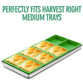 Silicone Tray Dividers for Harvest Right Freeze Dryer Medium and Small Trays, Silicone Food Molds for Harvest right freeze dryer accessories, 4 pcs Green silicone food freezer tray