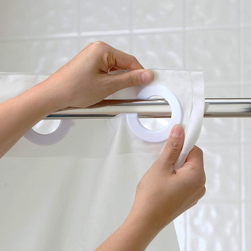 Hookless It's A Snap! Polyester Fabric Snap-In Replacement Shower Curtain