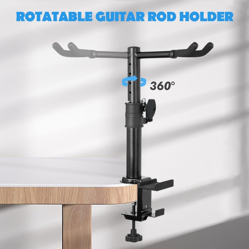 UPELLA Guitar Desk Stand with Clamp, Heavy Duty Guitar Hanger