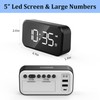 Digital Alarm Clock with USB Port for Charging Adjustable Brightness
