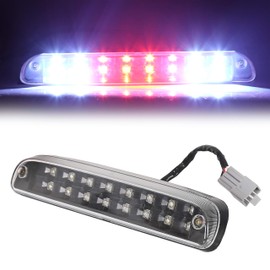 ECOTRIC Third Brake Light Cargo Lamp Compatible With 1999-2016 Ford F250 F350 F450 F550/1993-2011 Ranger 3rd Tail light Clear High Mount Dual Row 16LED Waterproof