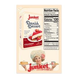 Junket Danish Dessert Strawberry 4.75 Oz (Pack of 6)