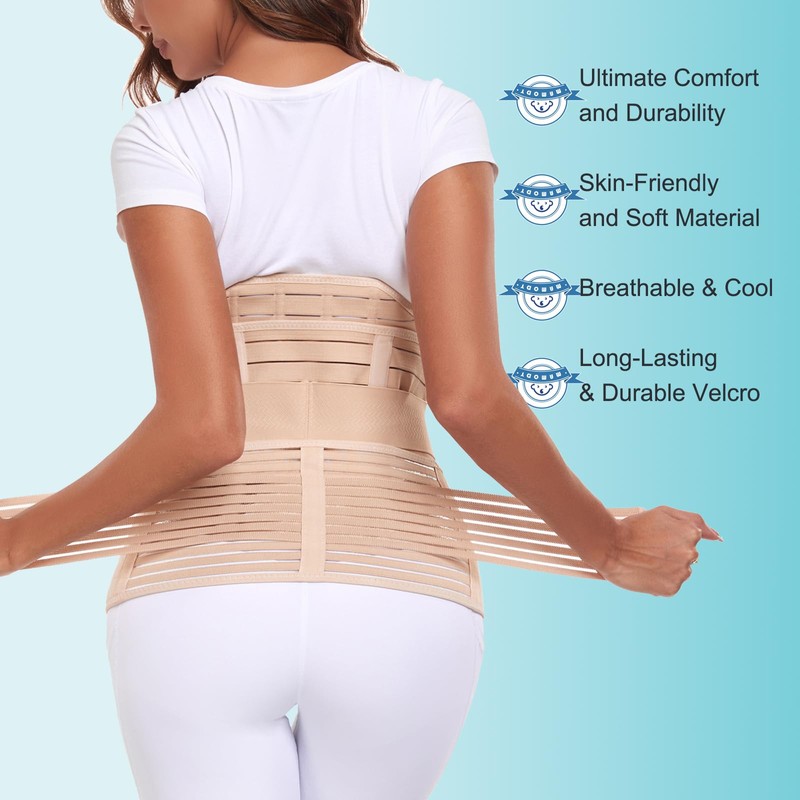 MAMODY 3 in 1 Postpartum Belly Support Recovery Wrap –