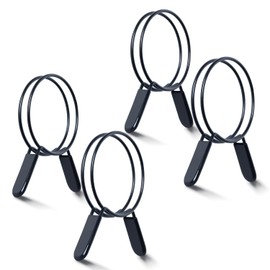 POWERTEC 4 Inch Double Loop Hose Clamps for Collection Hose and Dryer Vent, Quick Release Spring Clamps for Dust Collector and Fittings, 4 pack (70195-P2)