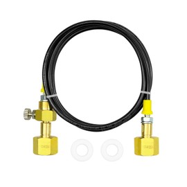 NTSUMI CO2 Tank Filling Station Charging Adapter with 60Inch Hose Fit for Filling Soda Machine CGA320 to CGA320 Threaded CO2 Tank