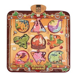 [Pack of 2] Dinosaur Dance Mat for Kids Aged 3-6 Electronic Music Dance Pad with 7 Gaming Modes Built-in Music Adjustable Volume Optimal Gift for Boys Girls