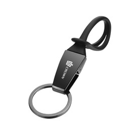 Fumezu Keychain, Car and Motorcycle Compatible, Compatible with Toyota Crown, Key Chain II, Carabiner, Hook, Double Ring, Keyring, Convenient, Smart, Simple, Design, Key Case, Black
