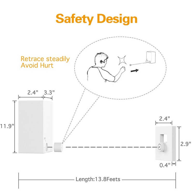 JOOM Retractable Clothesline Indoor Clothes Lines retracting | Heavy Duty