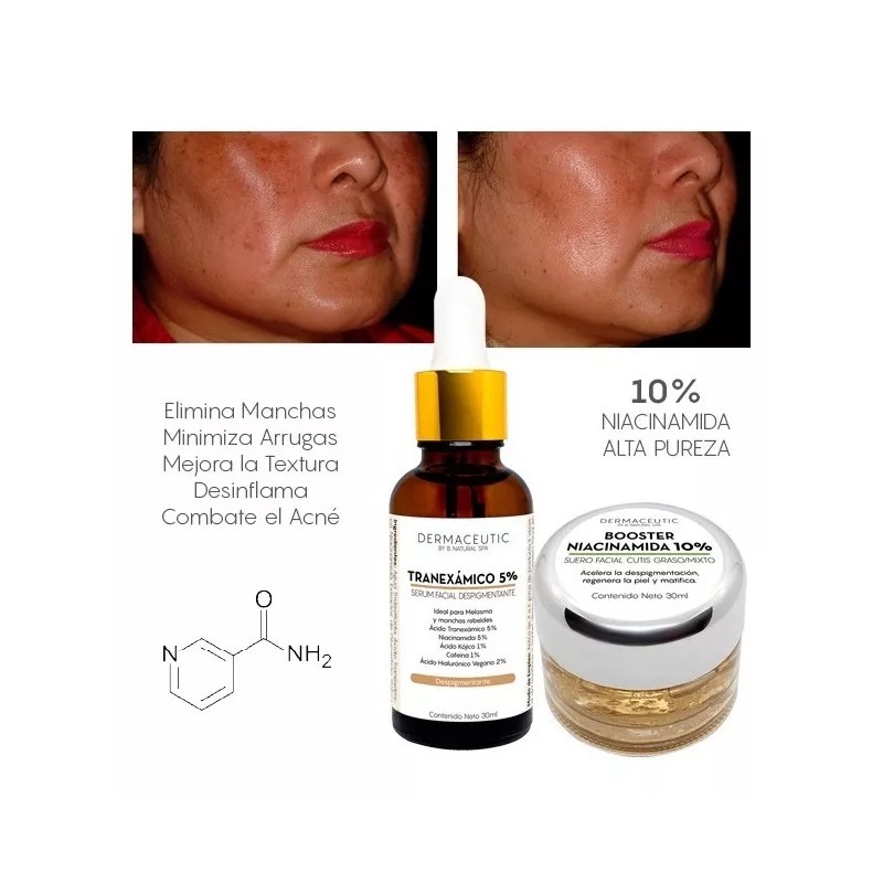 Nuestra Tierra Cosmética Ancestral Kit suero ácido tranexámico y booster