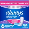 Always Discreet Adult Incontinence Pads for Women, Drier, 4 Drop