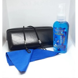 Estuche, Solución, Paño Y Cordón Para Lente Oftálmico Kit Color Negro