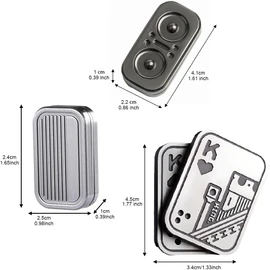 OBEST Fidget Toys Adults 3PCS Fidget Slider Toy Metal Poker Finger Cursor Rollers Adult Fingertip Toys Metal Fidget Slider EDC Adult Fidget Toys Value Pack for Adult Gifts