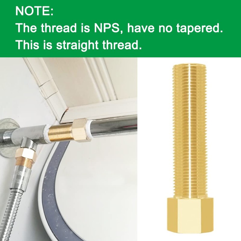 Joywayus 1/2" Female × 1/2“ Male Brass 3.94 inch (100mm)